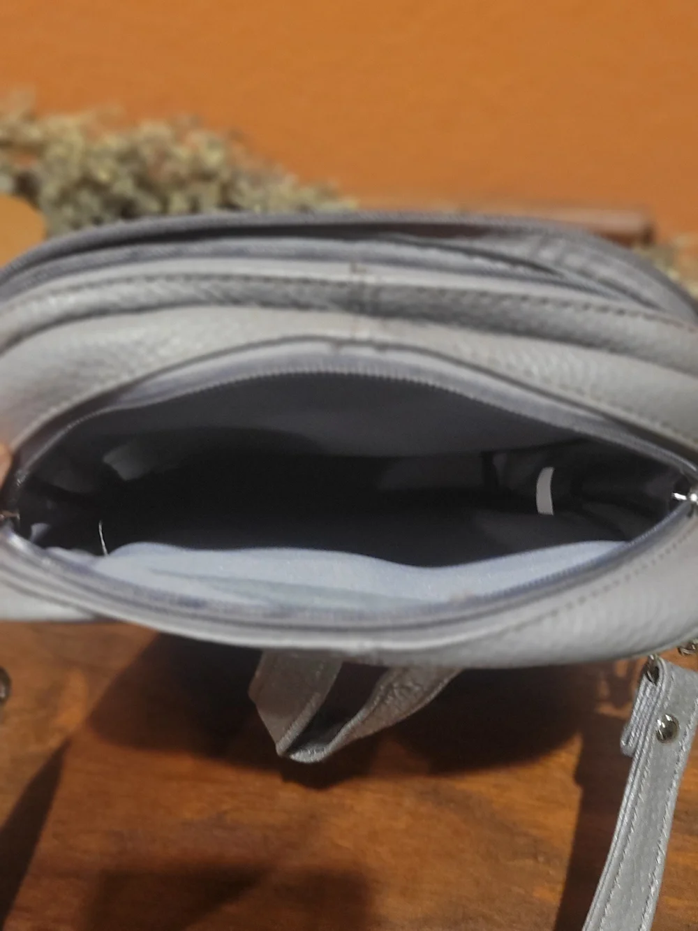 Gray Crossbody Messenger Bag - Compact Everyday Carry